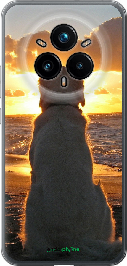 Силиконовый чехол Закат и собака для Realme 14 PRO + - 3966u-3968 изображение 