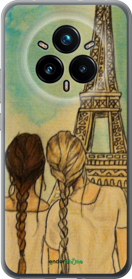Силиконовый чехол Девушки в Париже для Realme 14 PRO + - 3980u-3968 изображение 