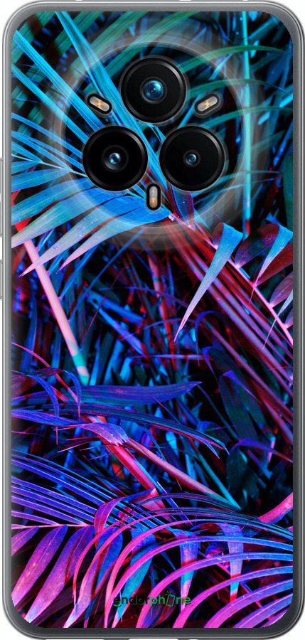 Силіконовий чехол Папороть під ультрафіолетом для Realme 14 PRO + - 4069u-3968 изображение 