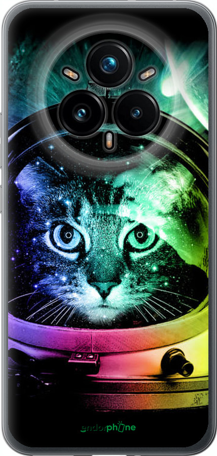 Силиконовый чехол Кот-астронавт для Realme 14 PRO + - 4154u-3968 изображение 