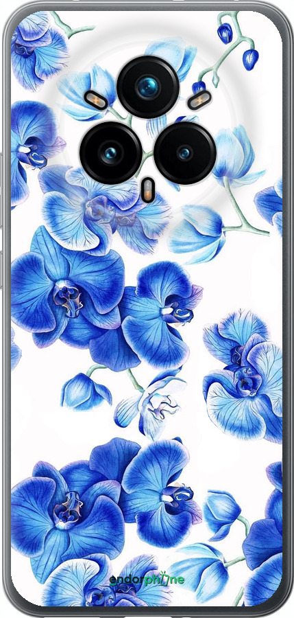 Силиконовый чехол Голубые орхидеи для Realme 14 PRO + - 4406u-3968 изображение 