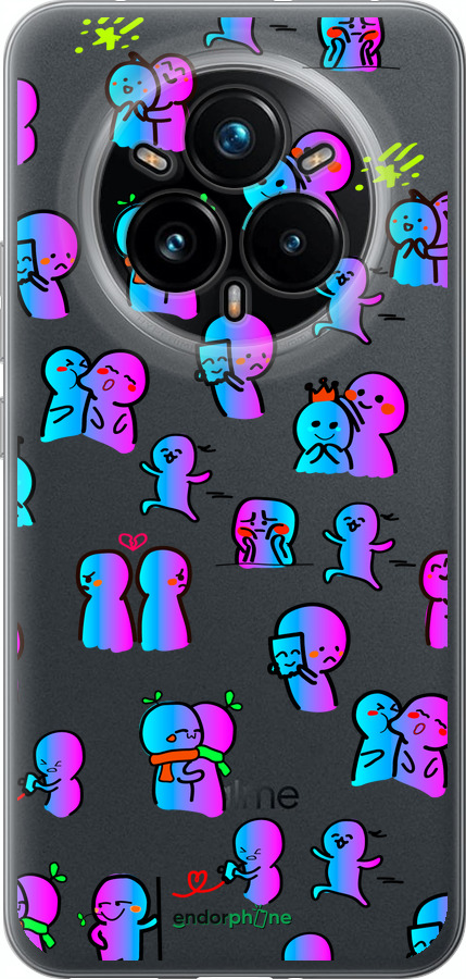 Силиконовый чехол Эмоции для Realme 14 PRO + - 4736u-3968 изображение 