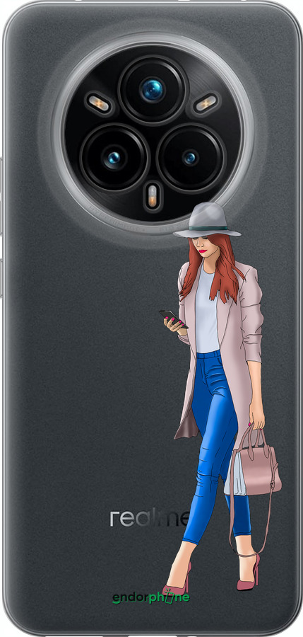 Силиконовый чехол Девушка 1 для Realme 14 PRO + - 4751u-3968 изображение 