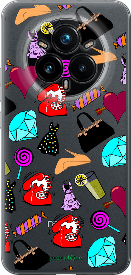 Силіконовий чехол stickers для Realme 14 PRO + - 4757u-3968 изображение 