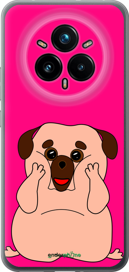 Силіконовий чехол Веселий мопс для Realme 14 PRO + - 4908u-3968 изображение 