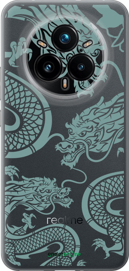 Силиконовый чехол Дракон для Realme 14 PRO + - 5476u-3968 изображение 