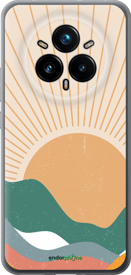 Силиконовый чехол Горы и солнце v2 для Realme 14 PRO + - 5488u-3968 изображение 