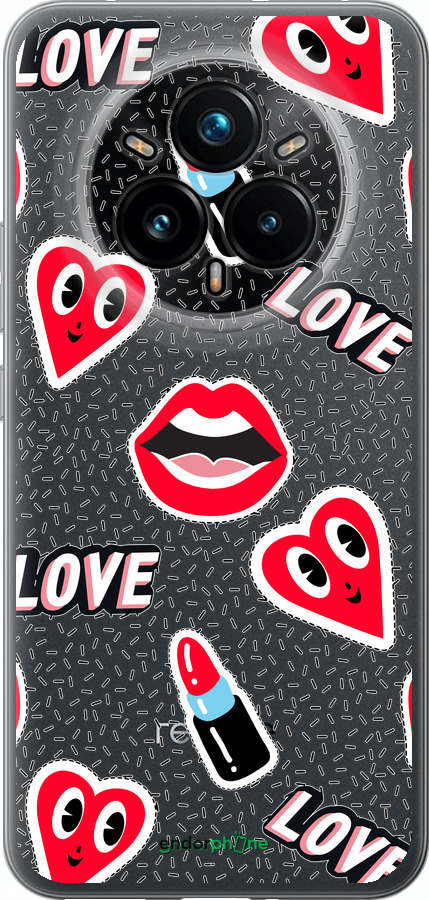 Силиконовый чехол Стикеры v3 для Realme 14 PRO + - 5502u-3968 изображение 