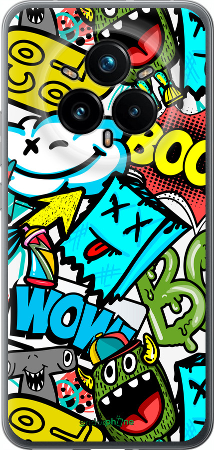 Силіконовий чехол Стікери v4 для Realme 14 PRO + - 5508u-3968 изображение 