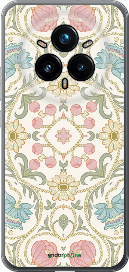 Силіконовий чехол Квітковий орнамент v2 для Realme 14 PRO + - 5513u-3968 изображение 