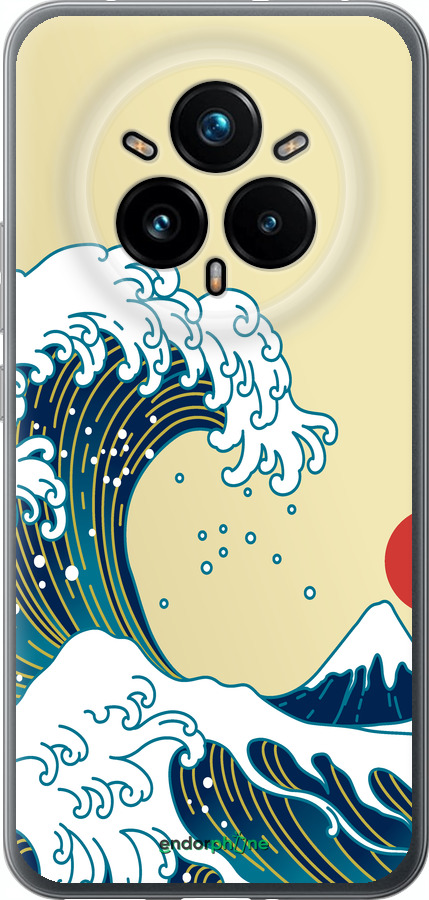 Силиконовый чехол Японские волны для Realme 14 PRO + - 5533u-3968 изображение 