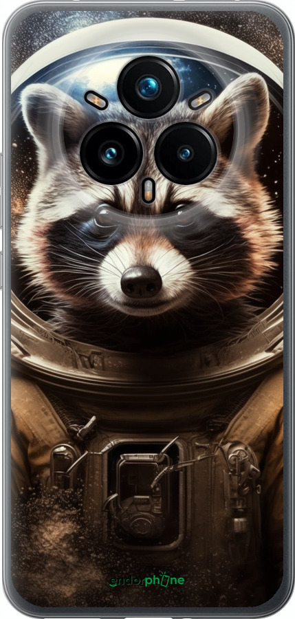 Силиконовый чехол Raccoon austronaut для Realme 14 PRO + - 5581u-3968 изображение 