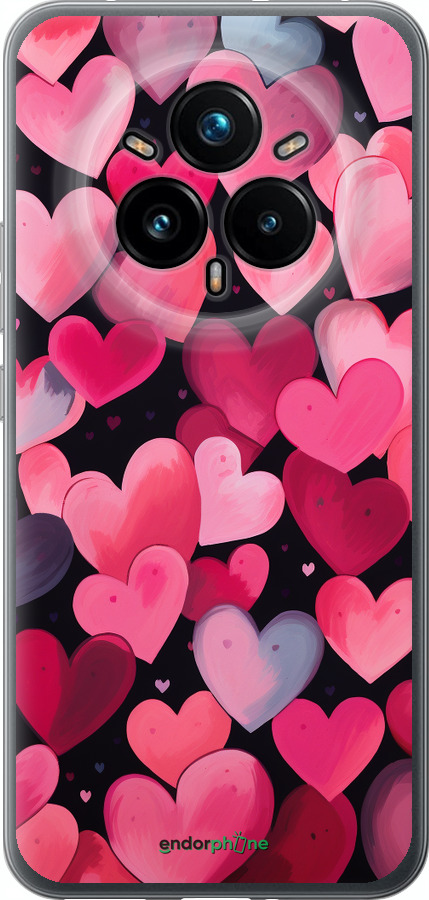 Силиконовый чехол Сердечки 4 для Realme 14 PRO + - 5662u-3968 изображение 