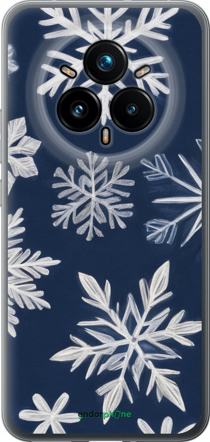 Силиконовый чехол Снежинки для Realme 14 PRO + - 5821u-3968 изображение 