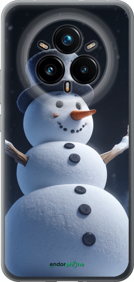 Силиконовый чехол Снеговик для Realme 14 PRO + - 5826u-3968 изображение 