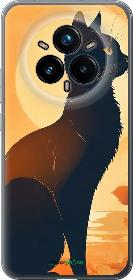 Силиконовый чехол Черная кошка v2 для Realme 14 PRO + - 5830u-3968 изображение 