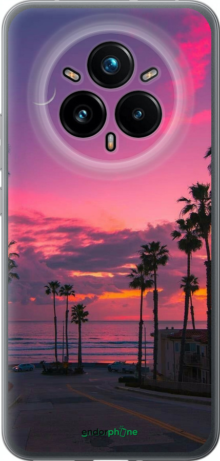 Силиконовый чехол Пальмы для Realme 14 PRO + - 5873u-3968 изображение 