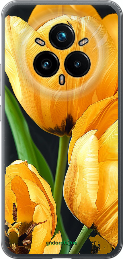 Силиконовый чехол Желтые тюльпаны для Realme 14 PRO + - 5991u-3968 изображение 