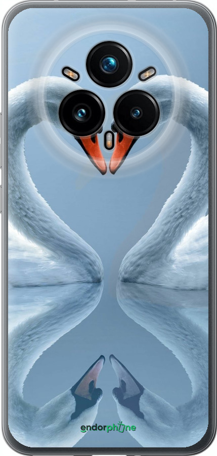 Силиконовый чехол Лебеди для Realme 14 PRO + - 6007u-3968 изображение 