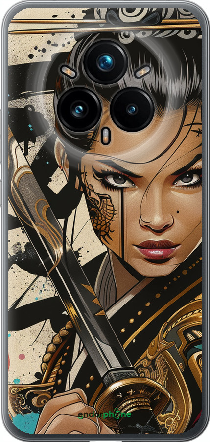 Силиконовый чехол Воительница ветров для Realme 14 PRO + - 6077u-3968 изображение 