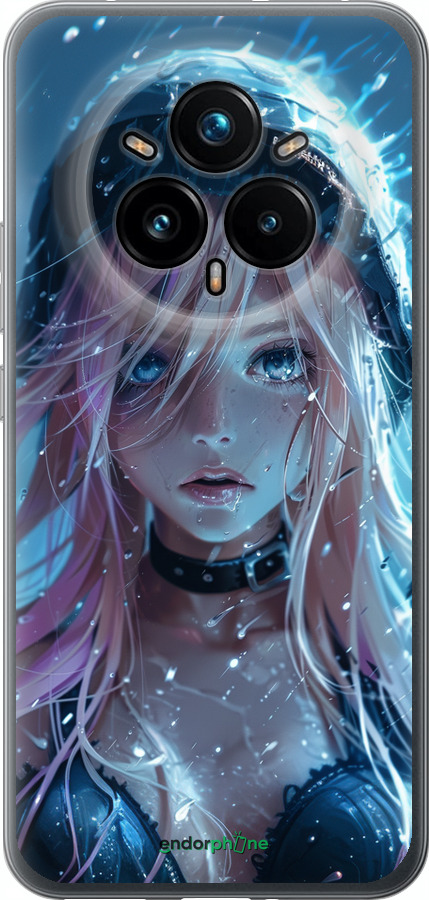 Силіконовий чехол Аніме-діва під дощем для Realme 14 PRO + - 6120u-3968 изображение 