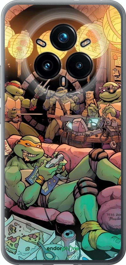 Силиконовый чехол Черепашки нинзя для Realme 14 PRO + - 6346u-3968 изображение 