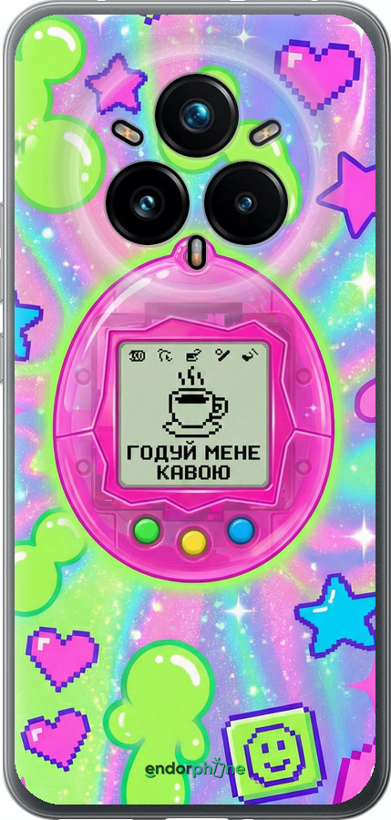 Силіконовий чехол Y2K Aesthetic Retro Pet: Годуй мене кавою для Realme 14 PRO + - 6784u-3968 изображение 