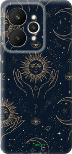Силиконовый чехол Celestial Harmony: Sun & Moon Gold Mystic Pattern для Realme 15 / 15 PRO - 6778u-4137 изображение 