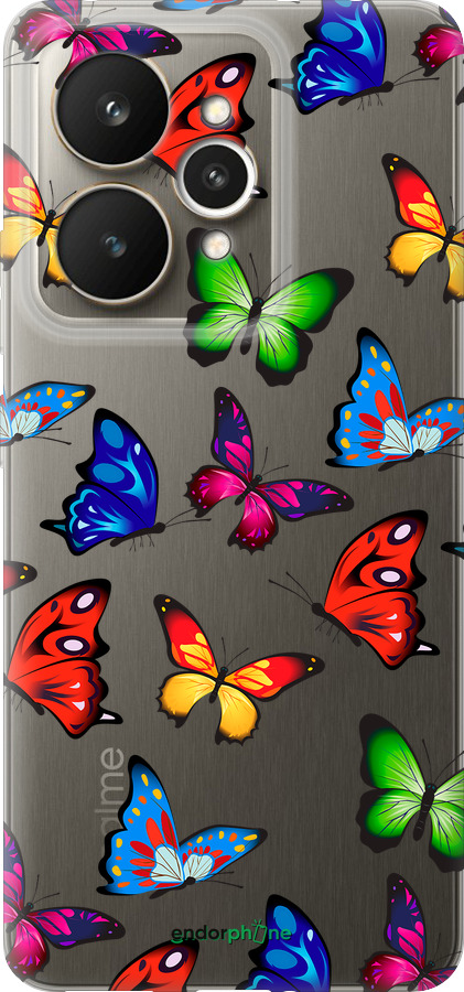 Силиконовый чехол Красочные мотыльки для Realme 15 / 15 PRO - 4761u-4137 изображение 