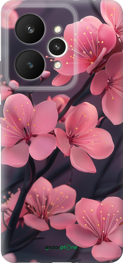 Силіконовий чехол Пурпурова сакура для Realme 15 / 15 PRO - 6075u-4137 изображение 