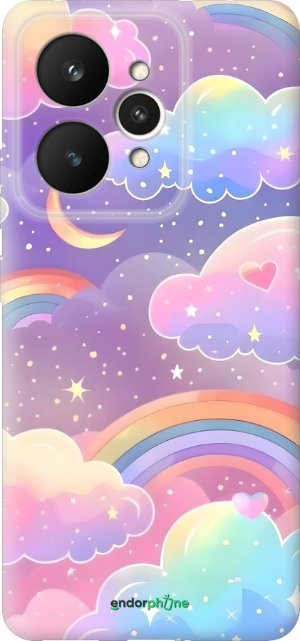 Силиконовый чехол Облака и радуга для Realme 15 / 15 PRO - 6312u-4137 изображение 
