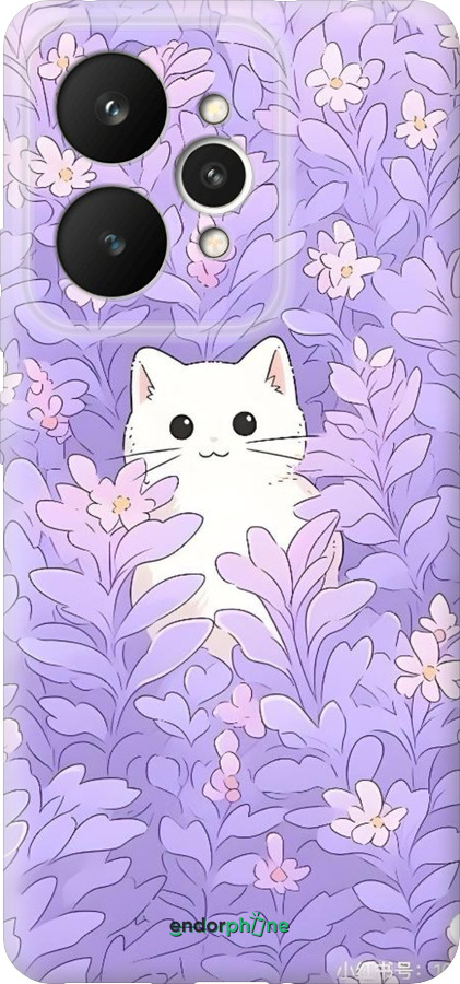 Силиконовый чехол Котик в цветах для Realme 15 / 15 PRO - 6390u-4137 изображение 