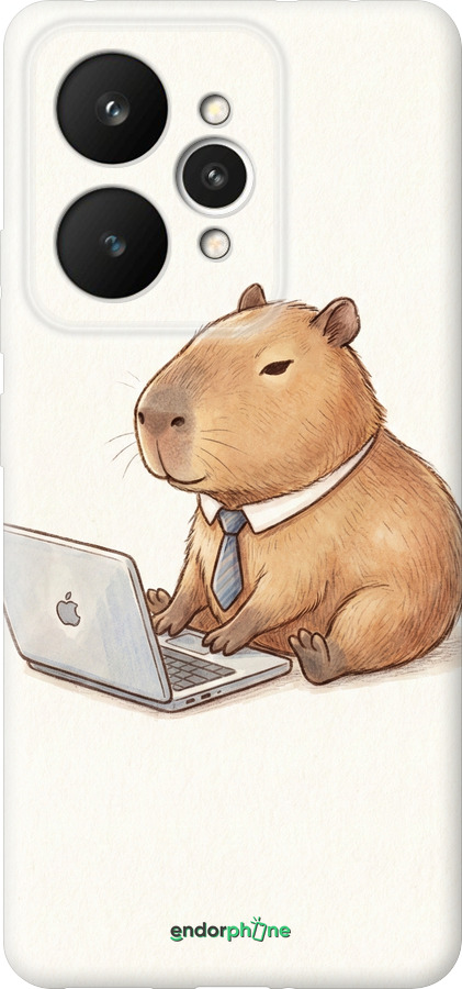 Силиконовый чехол Funny Capybara CEO Working для Realme 15 / 15 PRO - 6777u-4137 изображение 