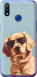 Силиконовый чехол Пес в очках для Realme X Lite - 6381u-2030 изображение 