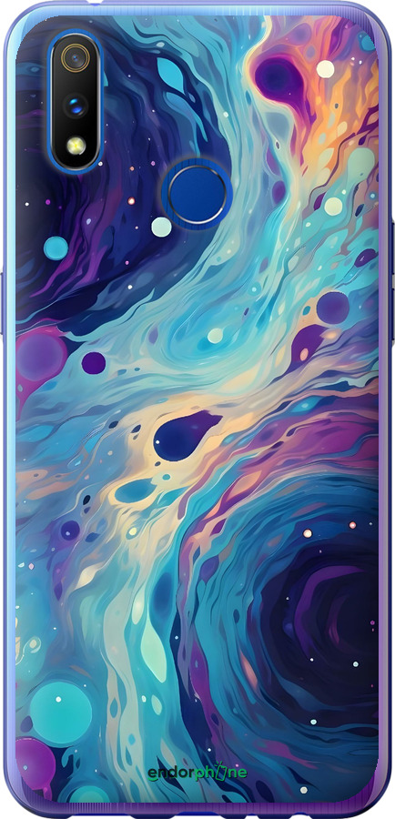 Силиконовый чехол Арт акварель для Realme 3 Pro - 6329u-1863 изображение 