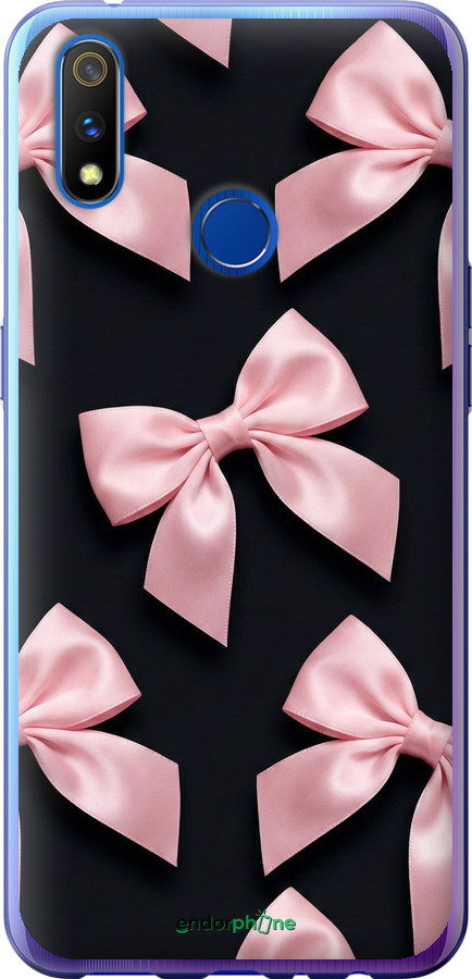 Силиконовый чехол Coquette Ribbons Dark Coquette для Realme X Lite - 6767u-2030 изображение 