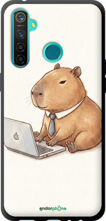 TPU чехол Funny Capybara CEO Working для Realme 5 Pro - 6777b-1861 изображение 