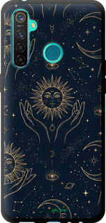 TPU чехол Celestial Harmony: Sun & Moon Gold Mystic Pattern для Realme 5 Pro - 6778b-1861 изображение 