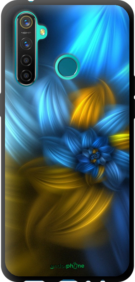 

TPU чорний чохол "Візерунок 46" для Realme 5 Pro, Синій