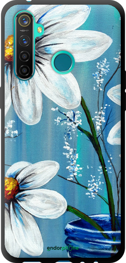 TPU чехол Красивые арт-ромашки для Realme 5 Pro - 4031b-1861 изображение 