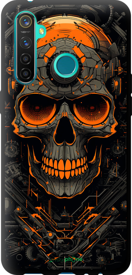 TPU чехол Череп для Realme 5 Pro - 5952b-1861 изображение 