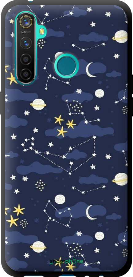 TPU чехол Астрономічний візерунок для Realme 5 Pro - 6446b-1861 изображение 