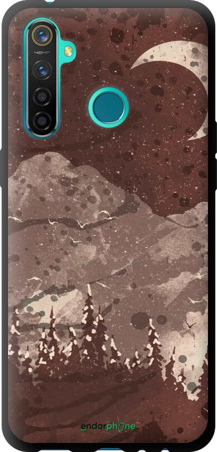 TPU чехол із зображенням місячного пейзажу у нічному лісі для Realme 5 Pro - 6546b-1861 изображение 
