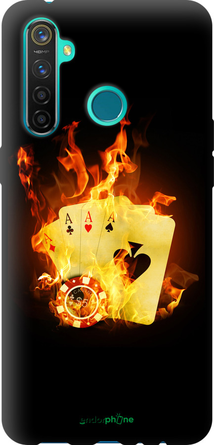 TPU чехол Горящие карты для Realme 5 Pro - 839b-1861 изображение 