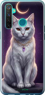 Силиконовый чехол Mystic White Cat Gothic Dark Purple Gold для Realme 5 Pro - 6805u-1861 изображение 