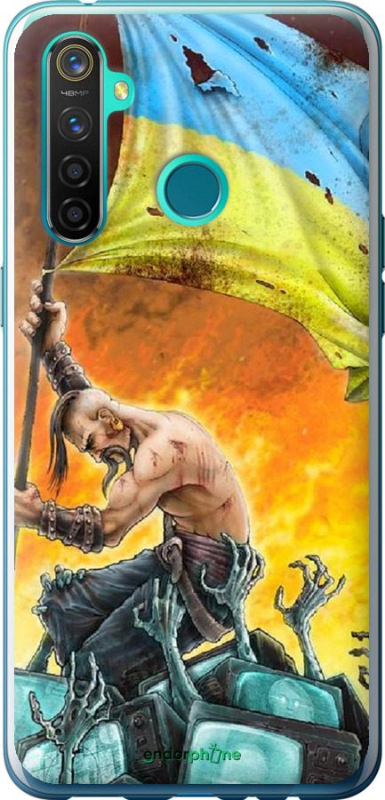 

Силіконовий чохол "Сильна Україна" для Realme 5 Pro, Синій