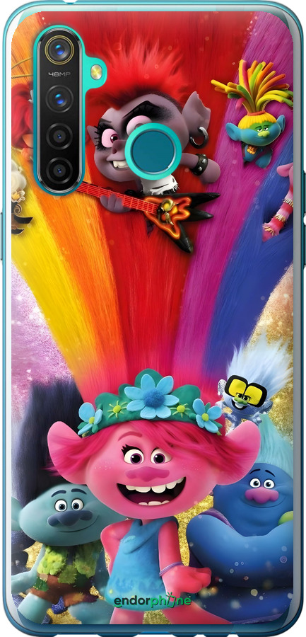 Силіконовий чехол Тролі для Realme 5 Pro - 6343u-1861 изображение 