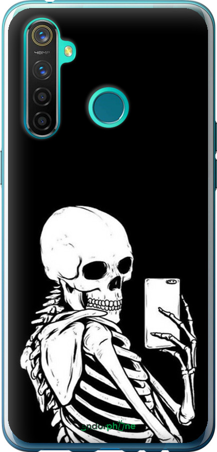 Силіконовий чехол Скелет робить Selfie для Realme 5 Pro - 6535u-1861 изображение 