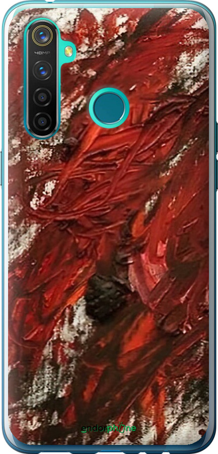 Силіконовий чехол Абстрактна композиція в червоних тонах для Realme 5 Pro - 6541u-1861 изображение 