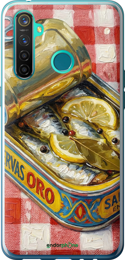 Силиконовый чехол Vintage Sardine Tin Phone для Realme 5 Pro - 6772u-1861 изображение 